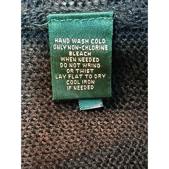 Lauren Ralph Lauren Womens Black Linen Swing Sweater Tank Textured Top Medium - Picture 4 of 7